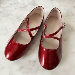 Children's Place Candy Apple Red Dress Shoe- Kid Size 12